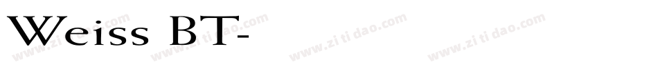 Weiss BT字体转换